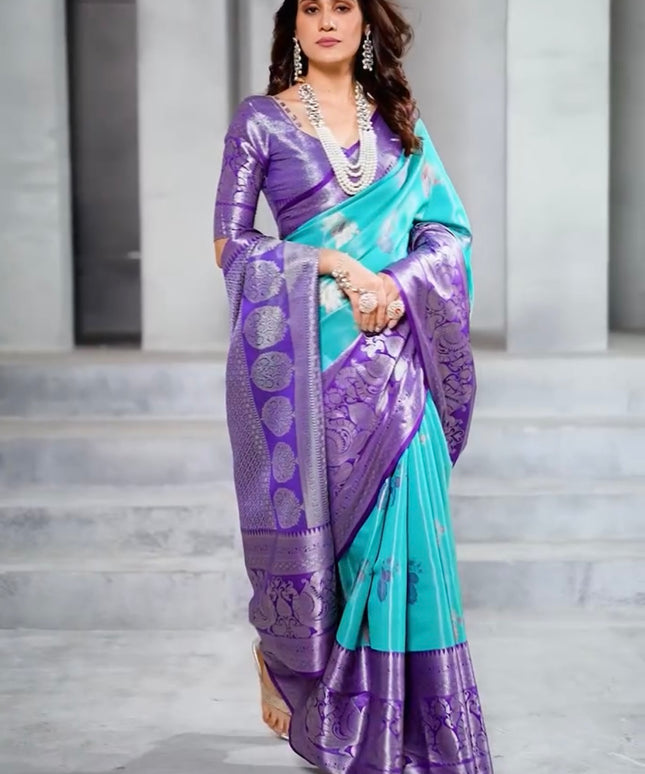 Kanchi Semi Tissue Silk Saree - SP6