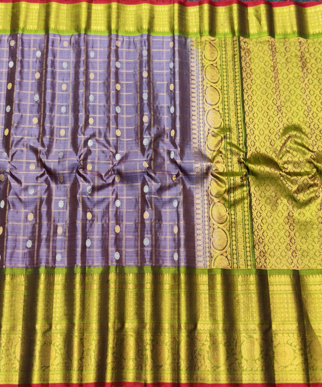 Gadwal Puresilk check sarees - GPS103