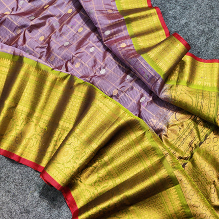 Gadwal Puresilk check sarees - GPS103