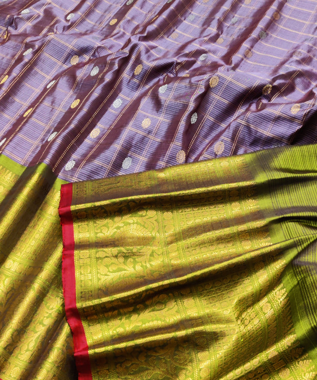 Gadwal Puresilk check sarees - GPS103