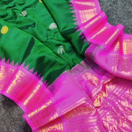 Gadwal pure handloom kuttu  silk saree - GPS41