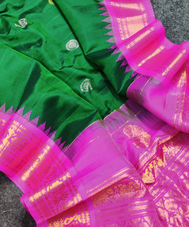 Gadwal pure handloom kuttu  silk saree - GPS41