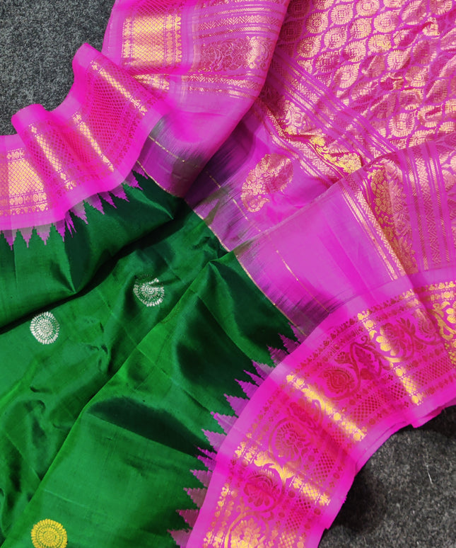 Gadwal pure handloom kuttu  silk saree - GPS41