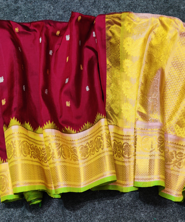 Gadwal pure handloom kuttu  silk saree - GPS42