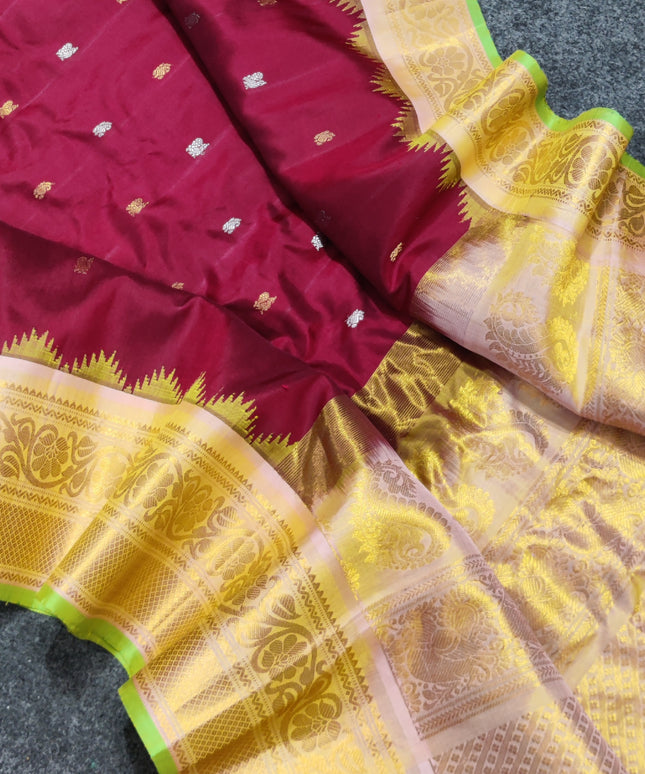 Gadwal pure handloom kuttu  silk saree - GPS42