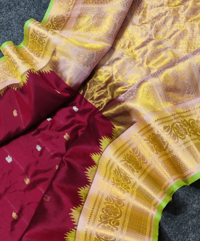 Gadwal pure handloom kuttu  silk saree - GPS42