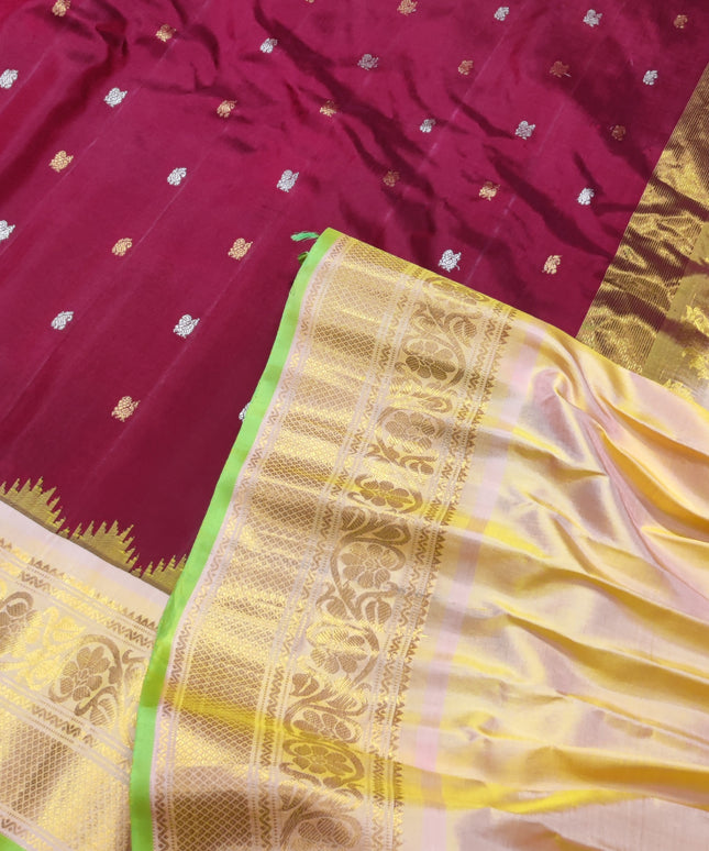 Gadwal pure handloom kuttu  silk saree - GPS42