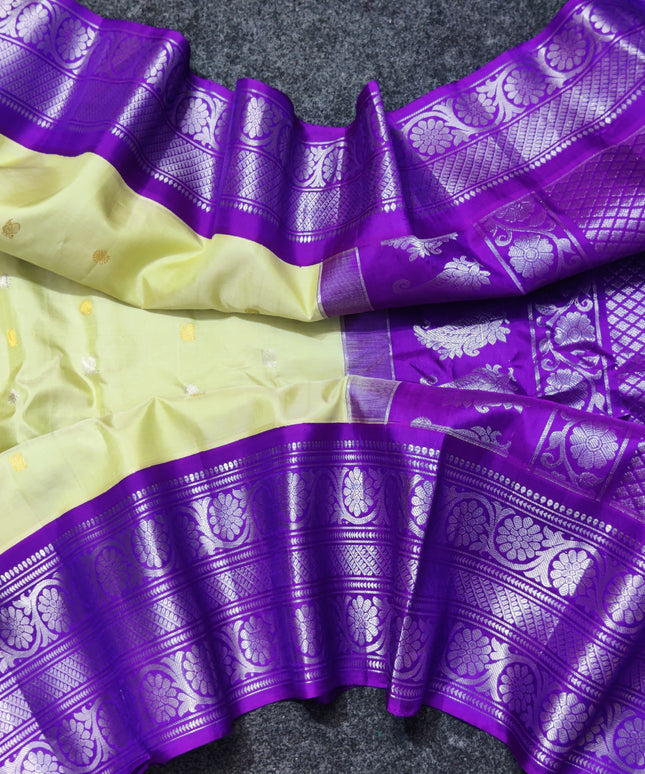 Gadwal pure handloom kuttu  silk saree - GPS43