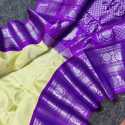 Gadwal pure handloom kuttu  silk saree - GPS43