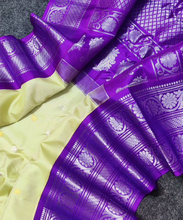 Gadwal pure handloom kuttu  silk saree - GPS43