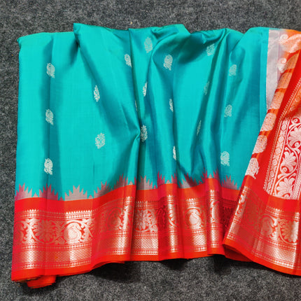 Gadwal pure handloom kuttu  silk saree - GPS44