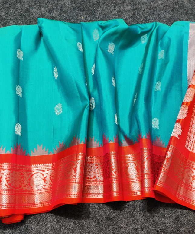 Gadwal pure handloom kuttu  silk saree - GPS44