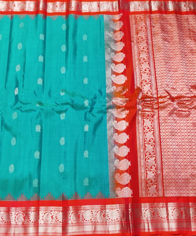 Gadwal pure handloom kuttu  silk saree - GPS44