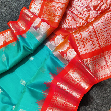 Gadwal pure handloom kuttu  silk saree - GPS44