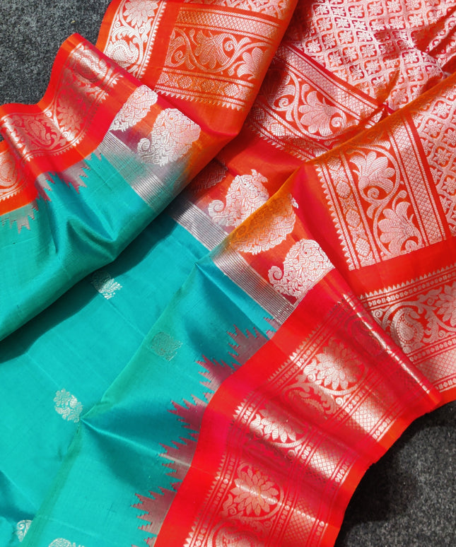 Gadwal pure handloom kuttu  silk saree - GPS44