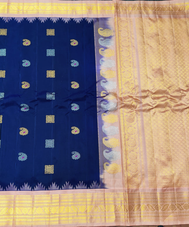 Gadwal pure handloom kuttu  silk saree - GPS45