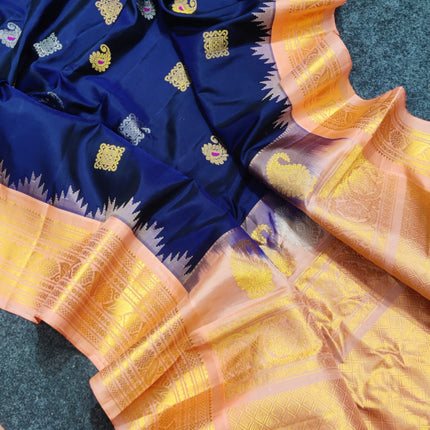 Gadwal pure handloom kuttu  silk saree - GPS45