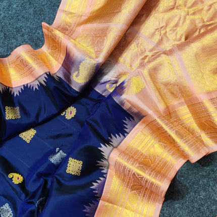 Gadwal pure handloom kuttu  silk saree - GPS45