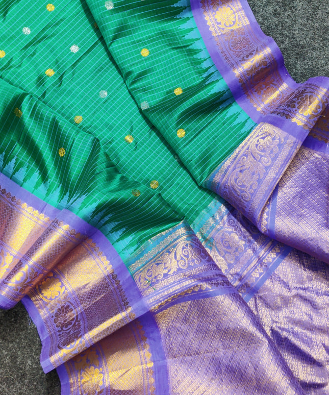 Gadwal pure handloom kuttu  silk saree - GPS47