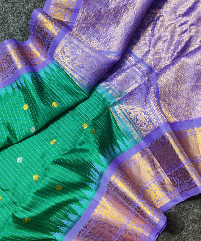 Gadwal pure handloom kuttu  silk saree - GPS47