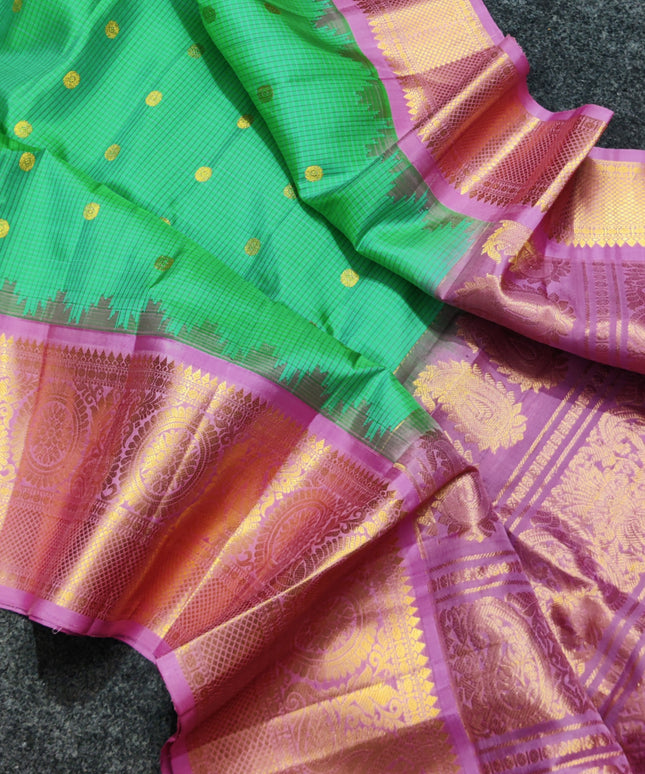 Gadwal pure handloom kuttu  silk saree - GPS48