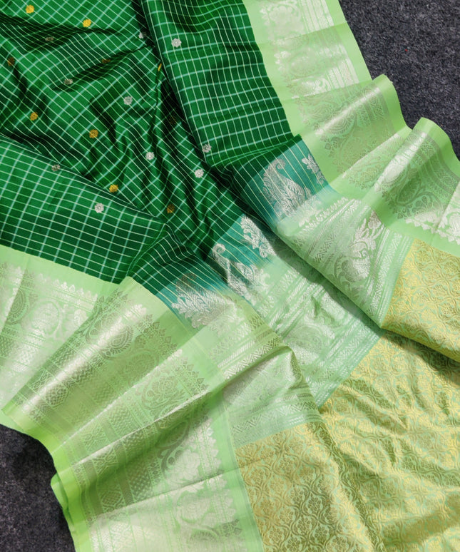 Gadwal pure handloom kuttu  silk saree - GPS49