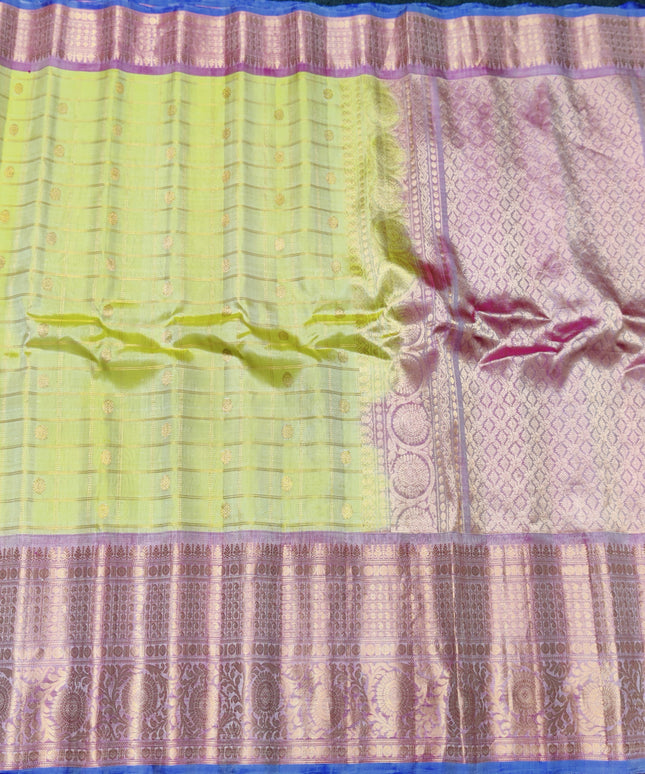 Gadwal Puresilk check sarees - GPS58