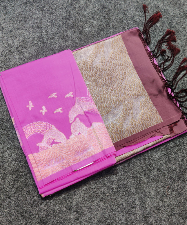 Designer Soft Silk Saree- HF53