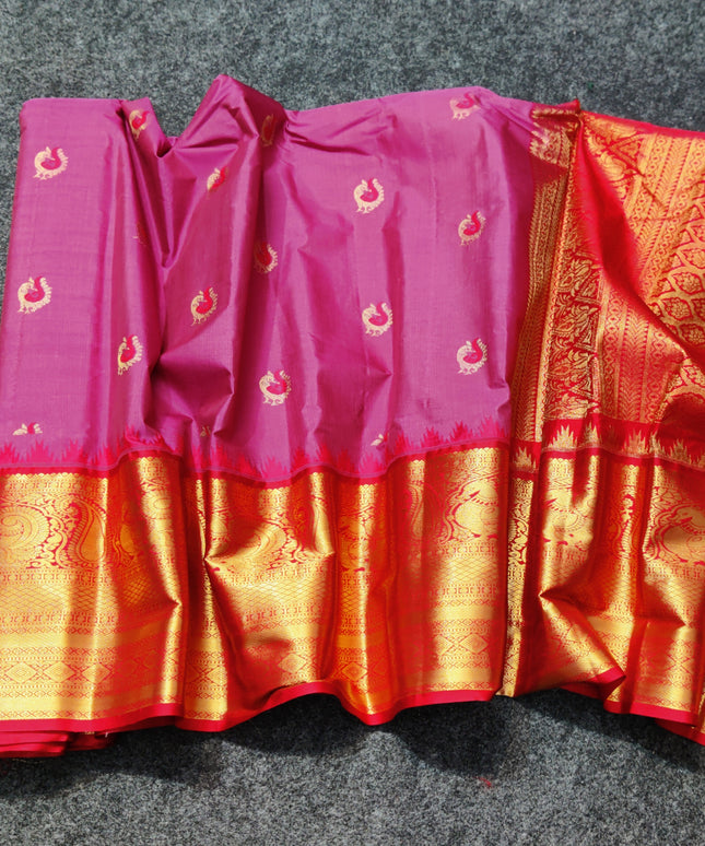 Gadwal Semi Silk Saree - GSM90