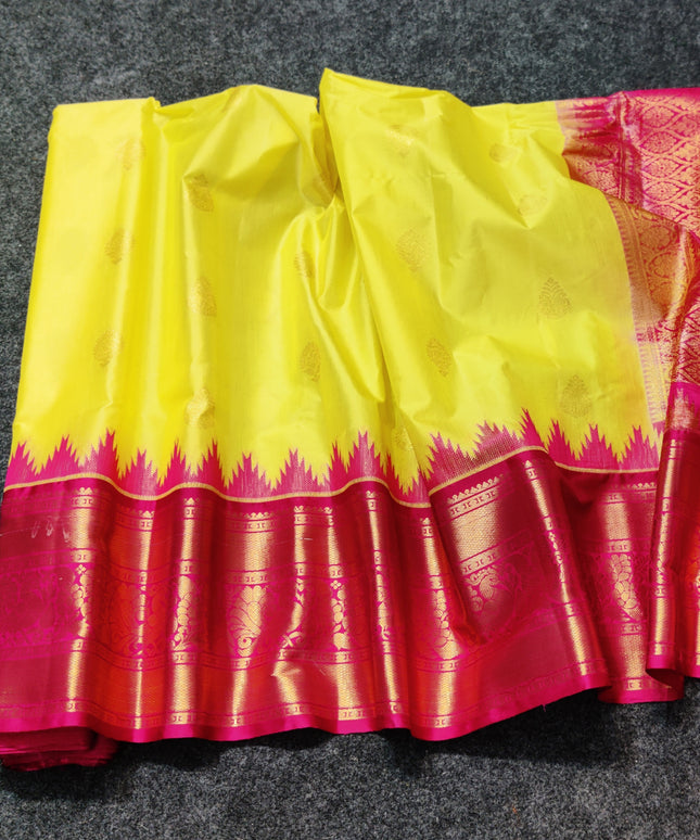 Gadwal Semi Silk Saree - GSM91