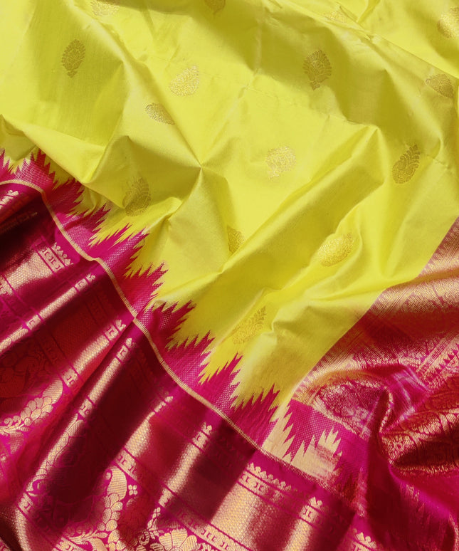 Gadwal Semi Silk Saree - GSM91