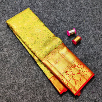 Kanchi Pattu Wedding Sarees @50% Off -KMP302