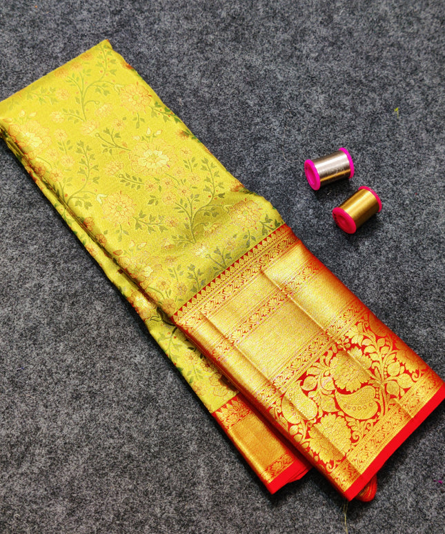 Kanchi Pattu Wedding Sarees @50% Off -KMP302