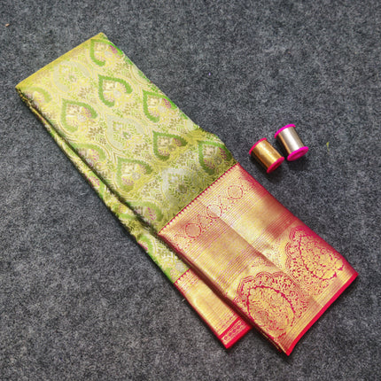 Kanchi Pattu Wedding Sarees @50% Off -KMP308