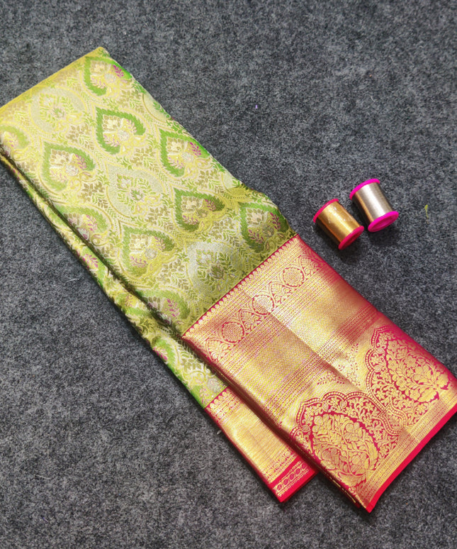 Kanchi Pattu Wedding Sarees @50% Off -KMP308