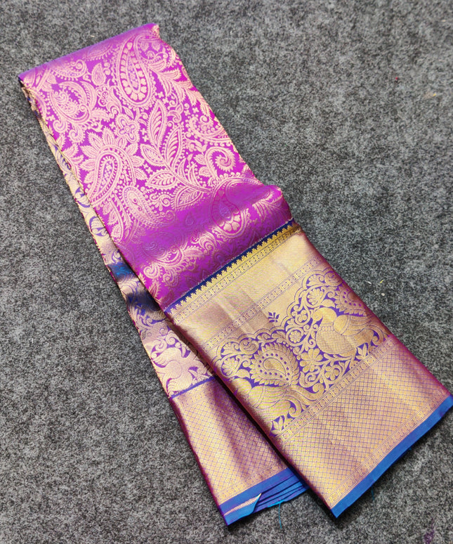 Kanchi Pattu Bridal Saree @50% Off -KMP506